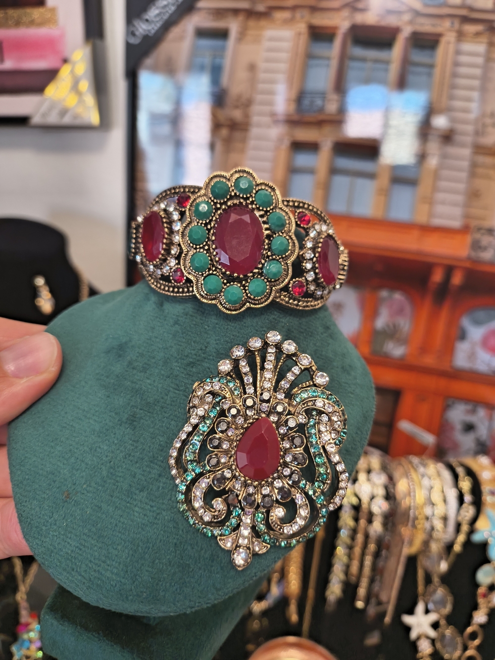 Turkish Statement Brooch and Cuff Set